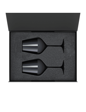 Подарочный набор 2 бокала для вина Блэк Эдишн (Black edition) в черной коробке
