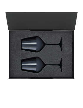 Подарочный набор 2 бокала для вина Сапфир (Sapphire) в черной коробке