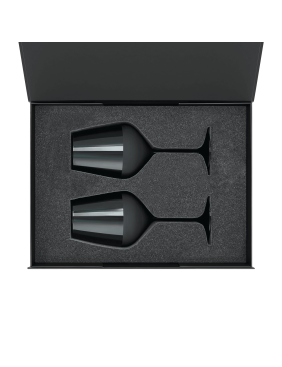 Подарочный набор 2 бокала для вина Эмеральд (Emerald) в черной коробке