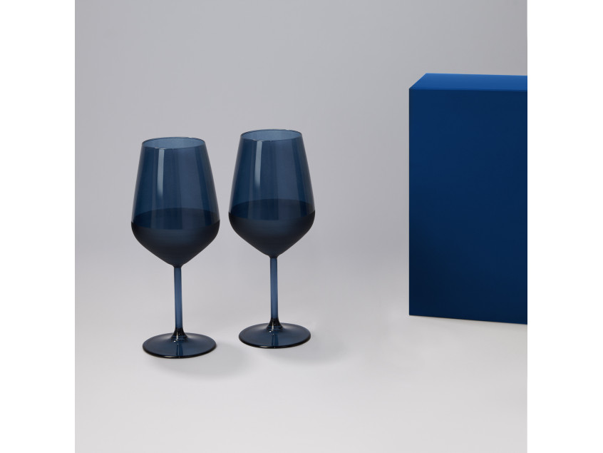 Подарочный набор 2 бокала для вина Сапфир (Sapphire) в синей коробке