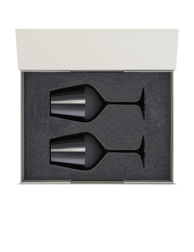 Подарочный набор 2 бокала для вина Блэк Эдишн (Black edition) в серой коробке