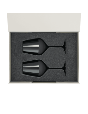 Подарочный набор 2 бокала для вина Эмеральд (Emerald) в серой коробке