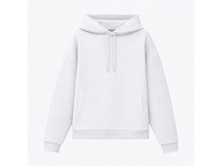 Худи релакс унисекс Баланс, с начесом, белый