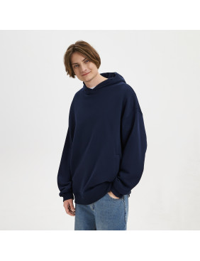 Худи оверсайз унисекс Фьюжн (Fusion), темно-синий, размер 2XS