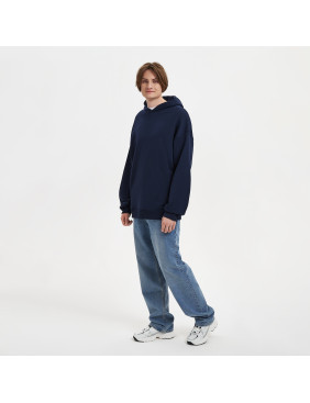 Худи оверсайз унисекс Фьюжн (Fusion), темно-синий, размер 2XS