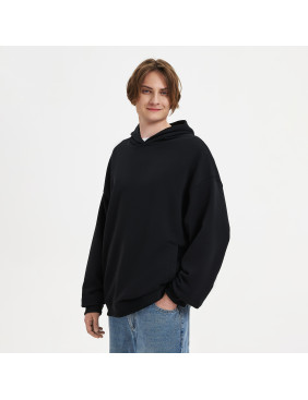 Худи оверсайз унисекс Фьюжн (Fusion), черный, размер 2XS