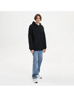 Худи оверсайз унисекс Фьюжн (Fusion), черный, размер 2XS