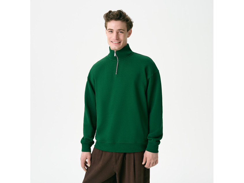 Толстовка на молнии унисекс Флоу (Flow), зеленая, размер 5XL/6XL
