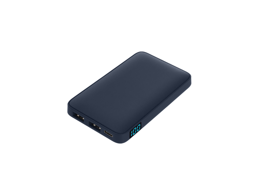 Внешний аккумулятор с подсветкой Анкор (Ancor) 5000 mAh, синий