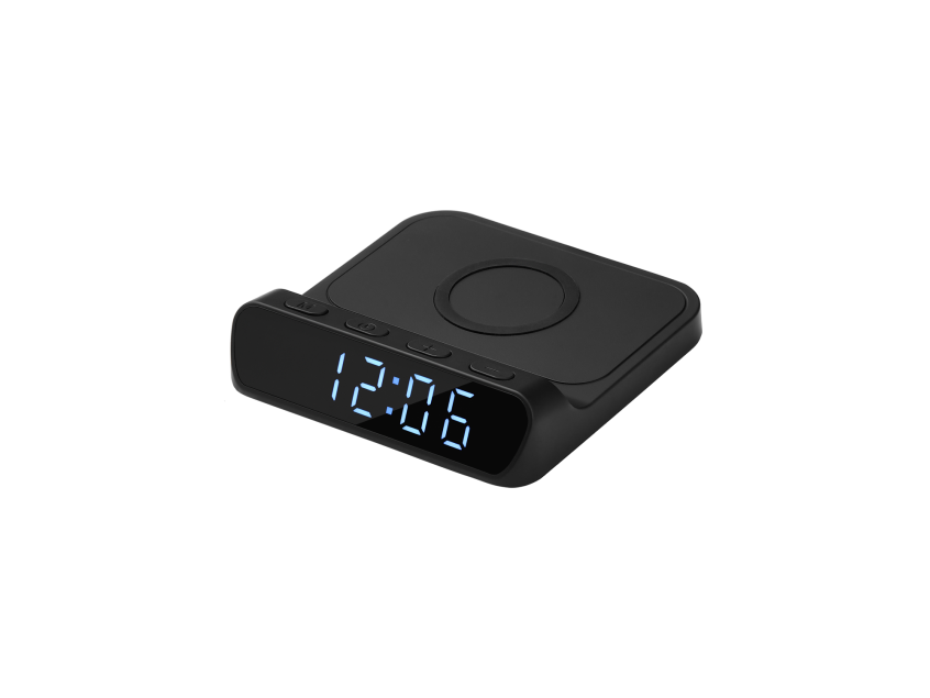 Зарядная станция с часами 15W Ригель (Rigel), черная
