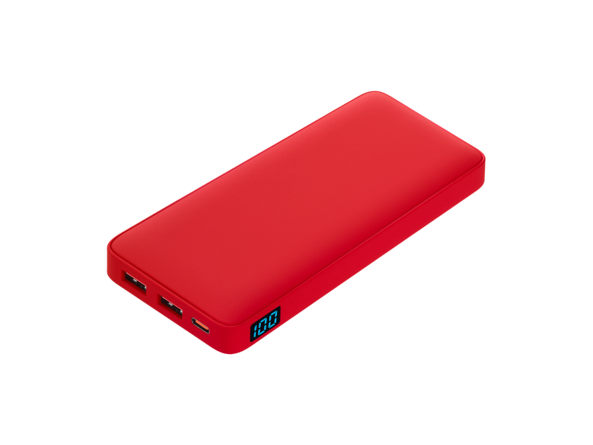 Внешний аккумулятор с подсветкой Анкор Плюс PD (Ancor PD Plus) 10000 mAh, красный