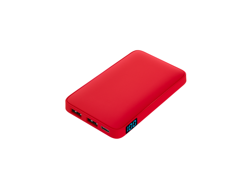 Внешний аккумулятор с подсветкой Анкор (Ancor) 5000 mAh, красный