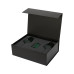 Подарочный набор свеча Энигма (Enigma) + 2 бокала для вина Эмеральд (Emerald) в черной коробке