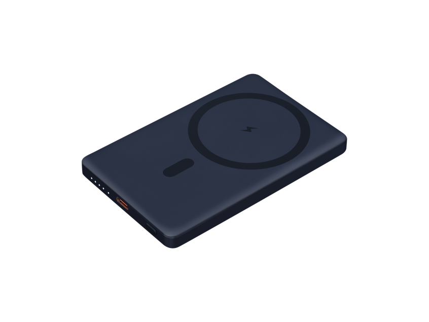 Внешний аккумулятор Атлантис (Atlantis) PD 5000mAh с функцией беспроводной зарядки 15W, синий