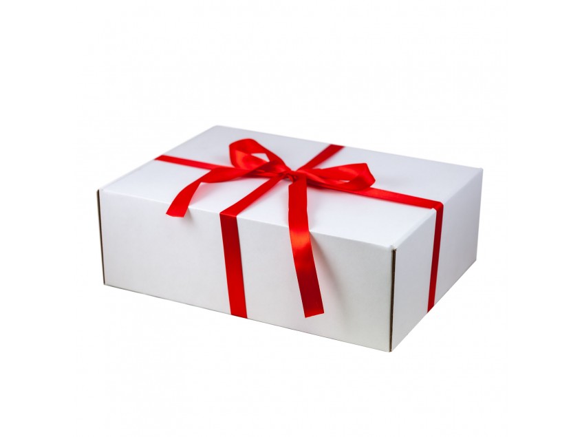 Подарочная лента для универсальной подарочной коробки 350*255*113 мм,  красная, 20 мм