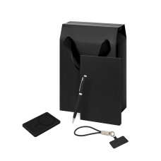 Подарочный набор Атлантис, Корд, Корса (Atlantis, Cord, Corsa slim), черный (аккумулятор, кабель-ланьярд, ежедневник, ручка) Подарочный набор Атлантис, Корд, Корса (Atlantis, Cord, Corsa slim), черный (аккумулятор, кабель-ланьярд, ежедневник, ручка)