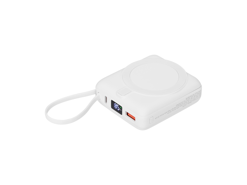 Внешний аккумулятор с подсветкой Риттер PD (Ritter PD) 10000mAh с функцией беспроводной зарядки 15W, черный