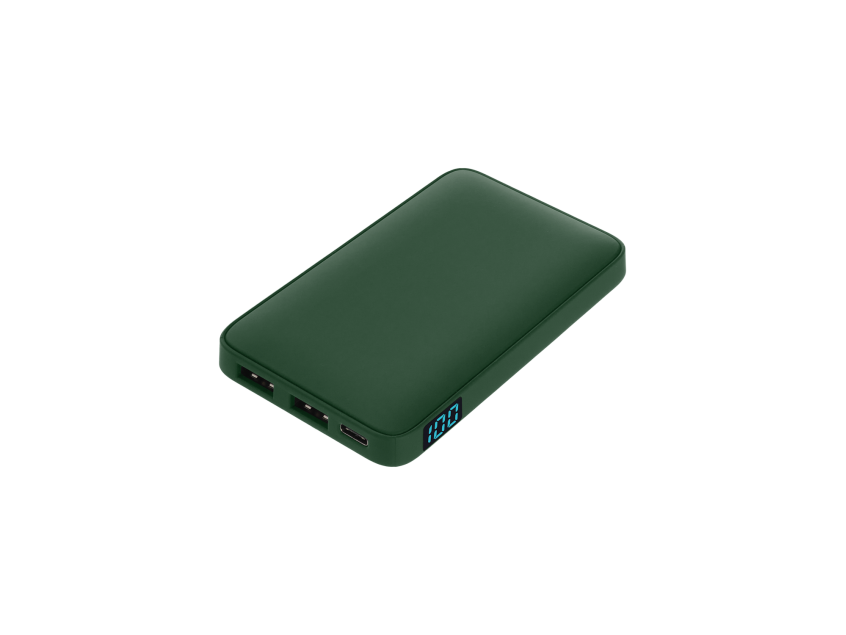 Внешний аккумулятор с подсветкой Анкор (Ancor) 5000 mAh, зеленый