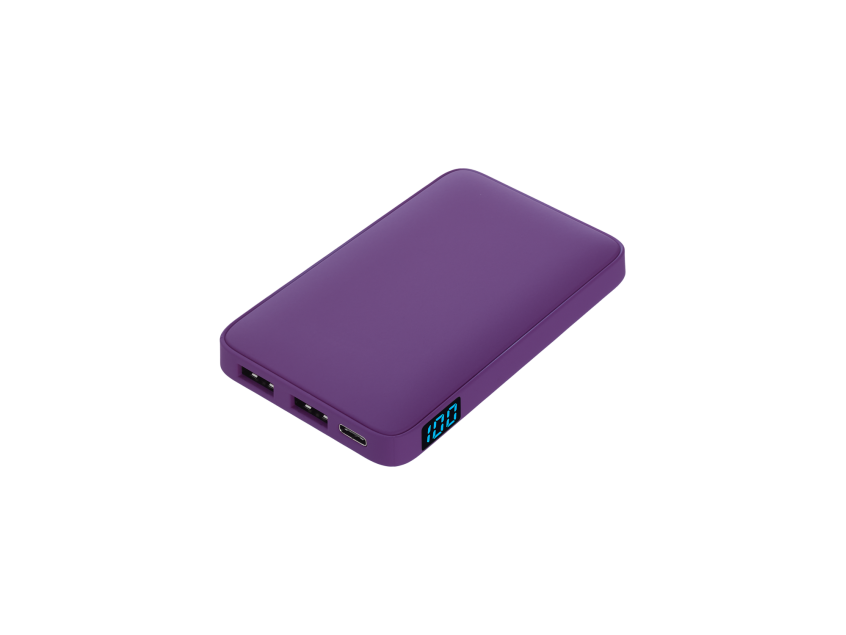 Внешний аккумулятор с подсветкой Анкор (Ancor) 5000 mAh, фиолетовый