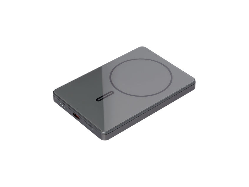 Внешний аккумулятор Оникс PD (Onyx PD) 5000mAh с функцией беспроводной зарядки 15W, серый