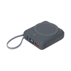 Внешний аккумулятор с подсветкой Риттер PD (Ritter PD) 10000mAh с функцией беспроводной зарядки 15W, серый