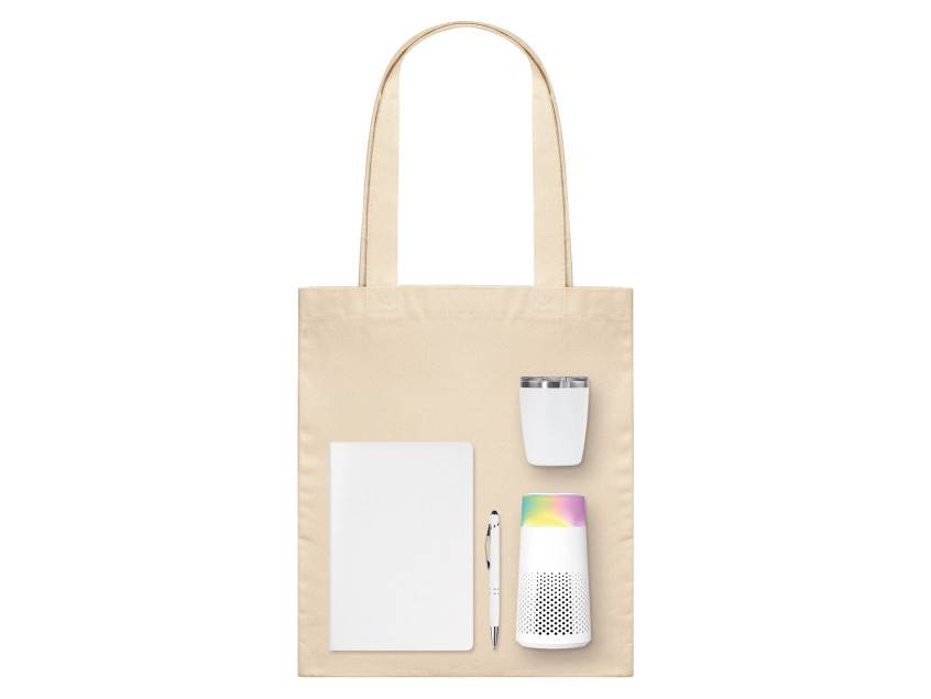Подарочный набор Велком Пак Гэлакси (Welcome Pack Galaxy), белый  (термокружка, очиститель воздуха, ежедневник, ручка, шоппер)