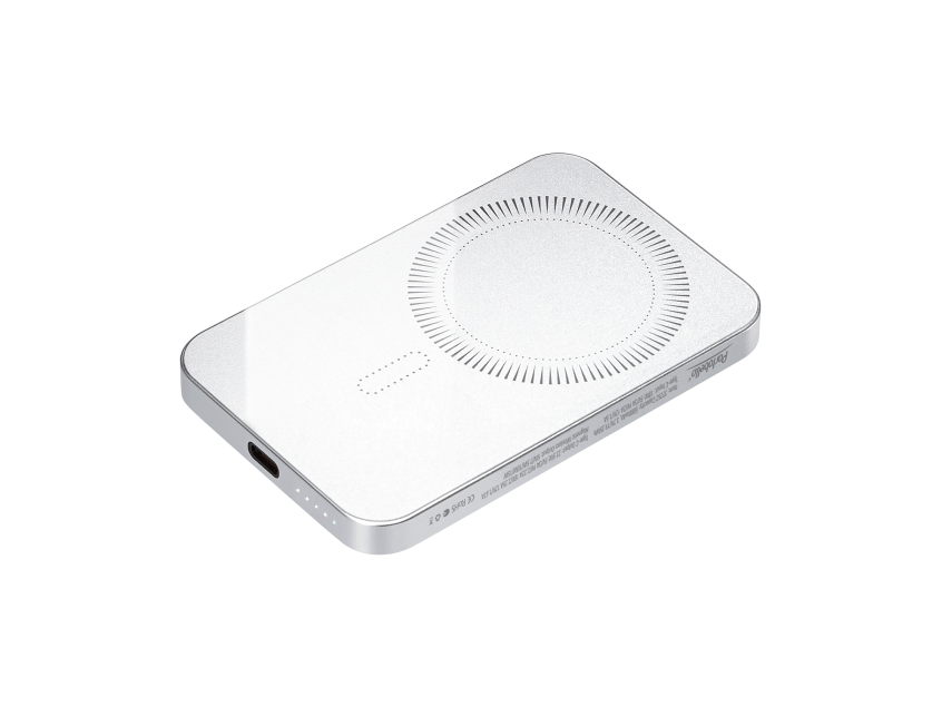 Внешний аккумулятор Артекс PD (Artex PD) 5000mAh с функцией беспроводной зарядки 15W, серебряный