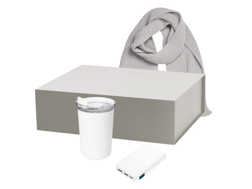 Подарочный набор Страда (Strada), Анкор (Ancor), Форгес (Forges), синий (термокружка, аккумулятор, шарф)