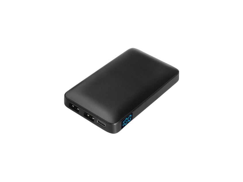 Внешний аккумулятор с цветной подсветкой Анкор Макс (Ancor Max) 5000 mAh, черный