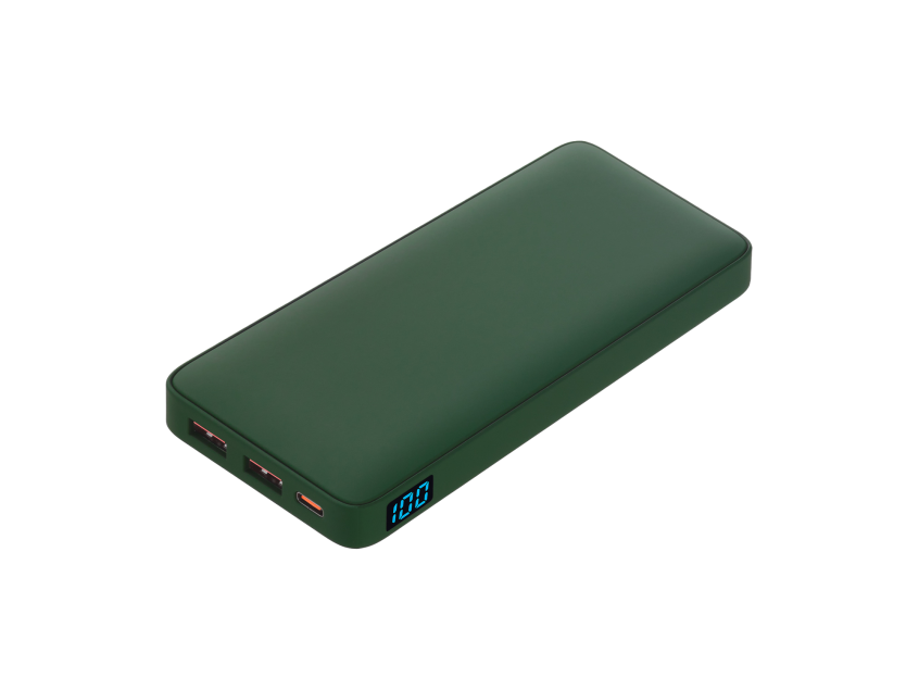 Внешний аккумулятор с подсветкой Анкор Плюс PD (Ancor PD Plus) 10000 mAh, зеленый