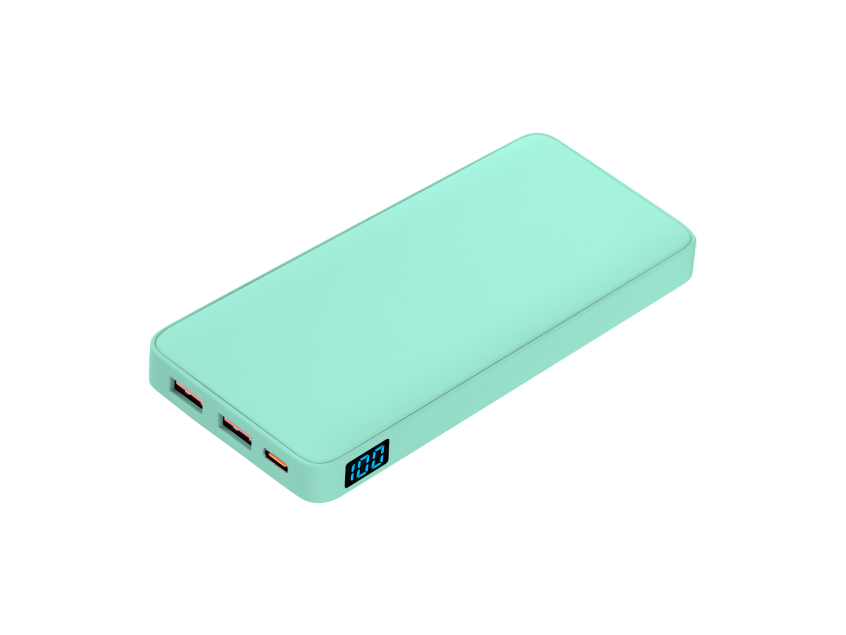 Внешний аккумулятор с подсветкой Анкор Плюс PD (Ancor PD Plus) 10000 mAh, бирюзовый