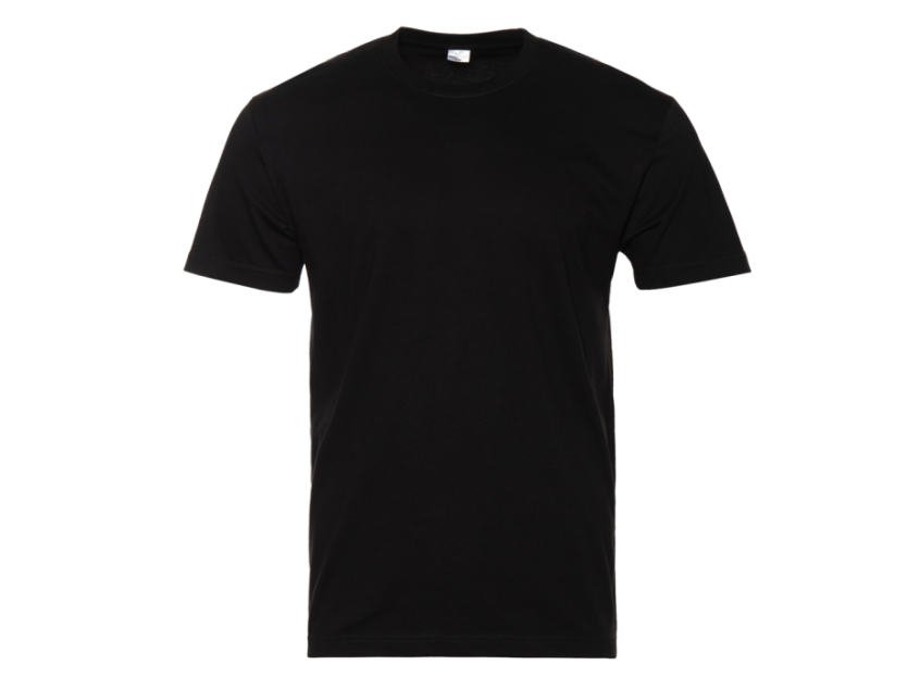 Футболка мужская STAN хлопок 180, 08, Чёрный