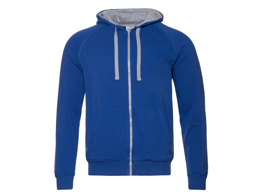 Толстовка мужская STAN с капюшоном на молнии футер без начёса 260, 61, Синий