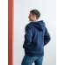 Толстовка мужская STAN с капюшоном на молнии сэндвич 320, 18, Тёмно-синий