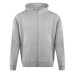 Толстовка унисекс оверсайз на молнии с капюшоном сэндвич 320, 100, Серый меланж