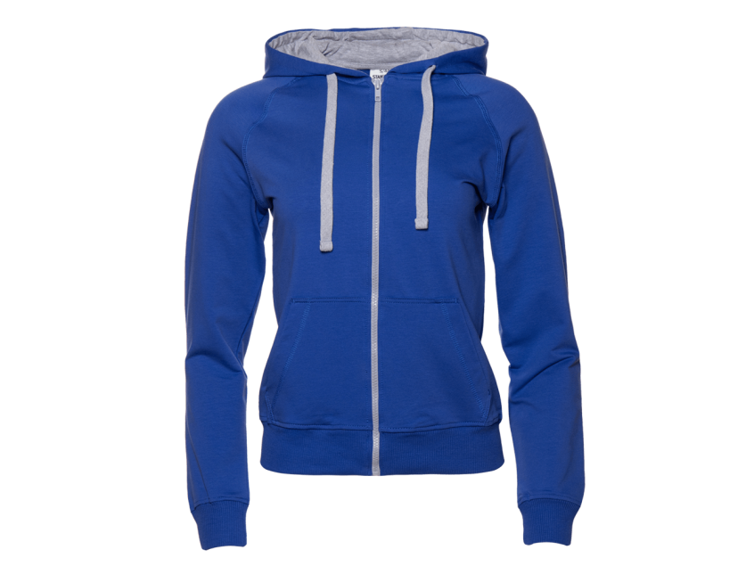 Толстовка женская STAN с капюшоном на молнии футер без начёса, 260, 61W, Синий