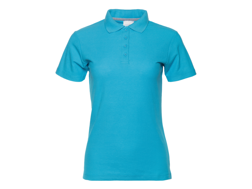 Рубашка поло женская STAN хлопок/полиэстер 185, 04WL, Бирюзовый