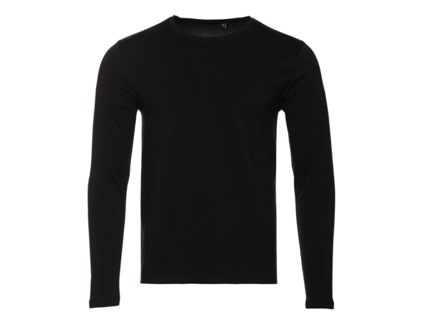 Футболка унисекс с длинным рукавом STAN хлопок/эластан 180, 35, Чёрный