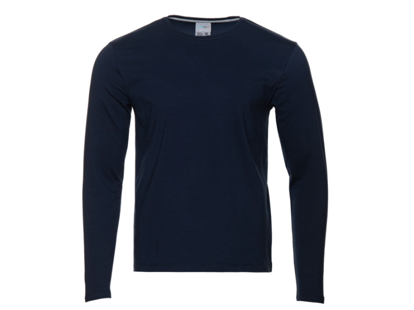 Футболка унисекс с длинным рукавом STAN хлопок/эластан 180, 35, Тёмно-синий