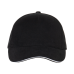 Бейсболка с кантом STAN 5 клиньев хлопок 280, 11K, Чёрный