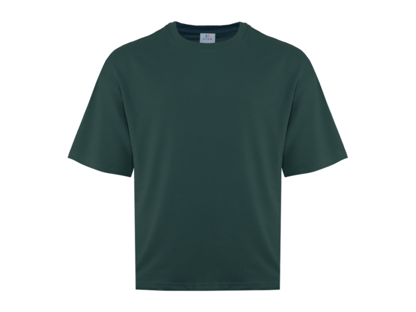 Футболка унисекс оверсайз STAN хлопок/полиэстер 260, 40, Тёмно-зелёный