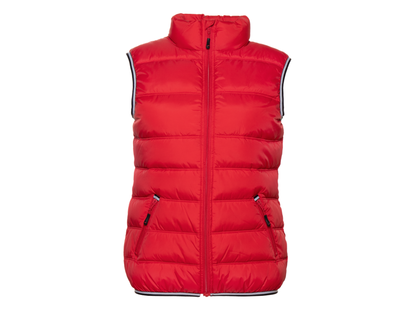 Жилет женский STAN утепленный таффета 210T, 65, 82W, Красный с контрастом