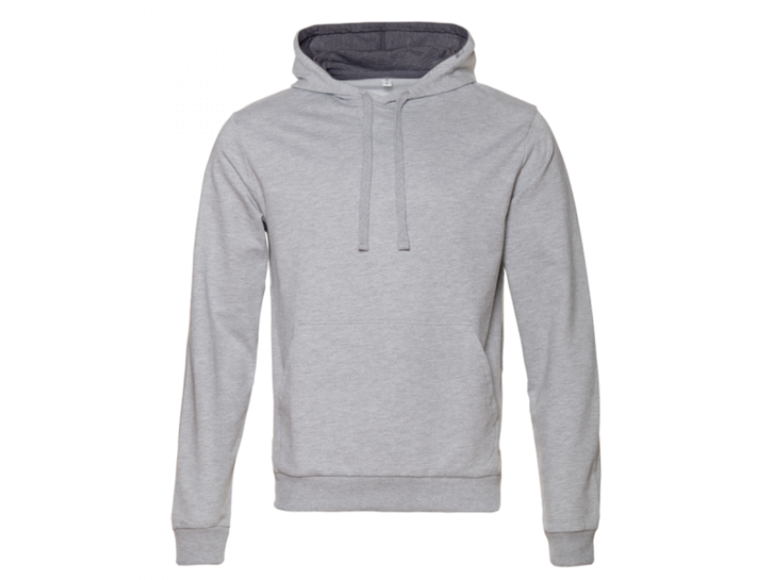 Худи унисекс STAN футер без начёса с контрастным капюшоном 260, 23, Серый меланж