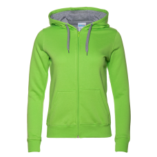 Толстовка женская STAN с капюшоном на молнии футер с начёсом 280, 17W, Ярко-зелёный