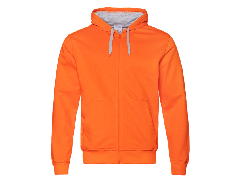 Толстовка мужская STAN с капюшоном на молнии футер с начёсом 280, 17, Оранжевый