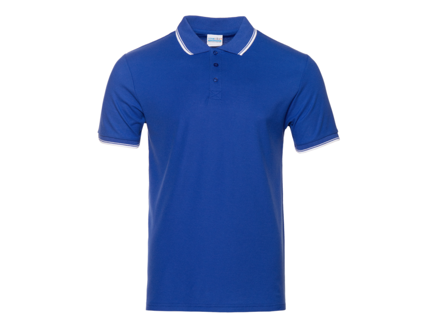 Рубашка поло унисекс STAN с окантовкой хлопок/полиэстер 185, 04T, Синий