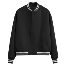 Бомбер унисекс STAN футер без начеса с контрастом 340, 71, Чёрный