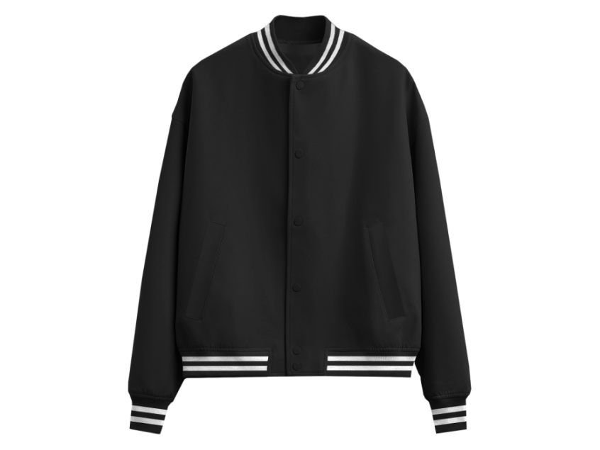 Бомбер унисекс STAN футер без начеса с контрастом 340, 71, Чёрный