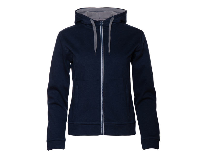 Толстовка женская STAN с капюшоном на молнии сэндвич 320, 19, Тёмно-синий меланж
