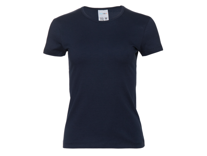 Футболка женская STAN хлопок/эластан 180, 37W, Тёмно-синий